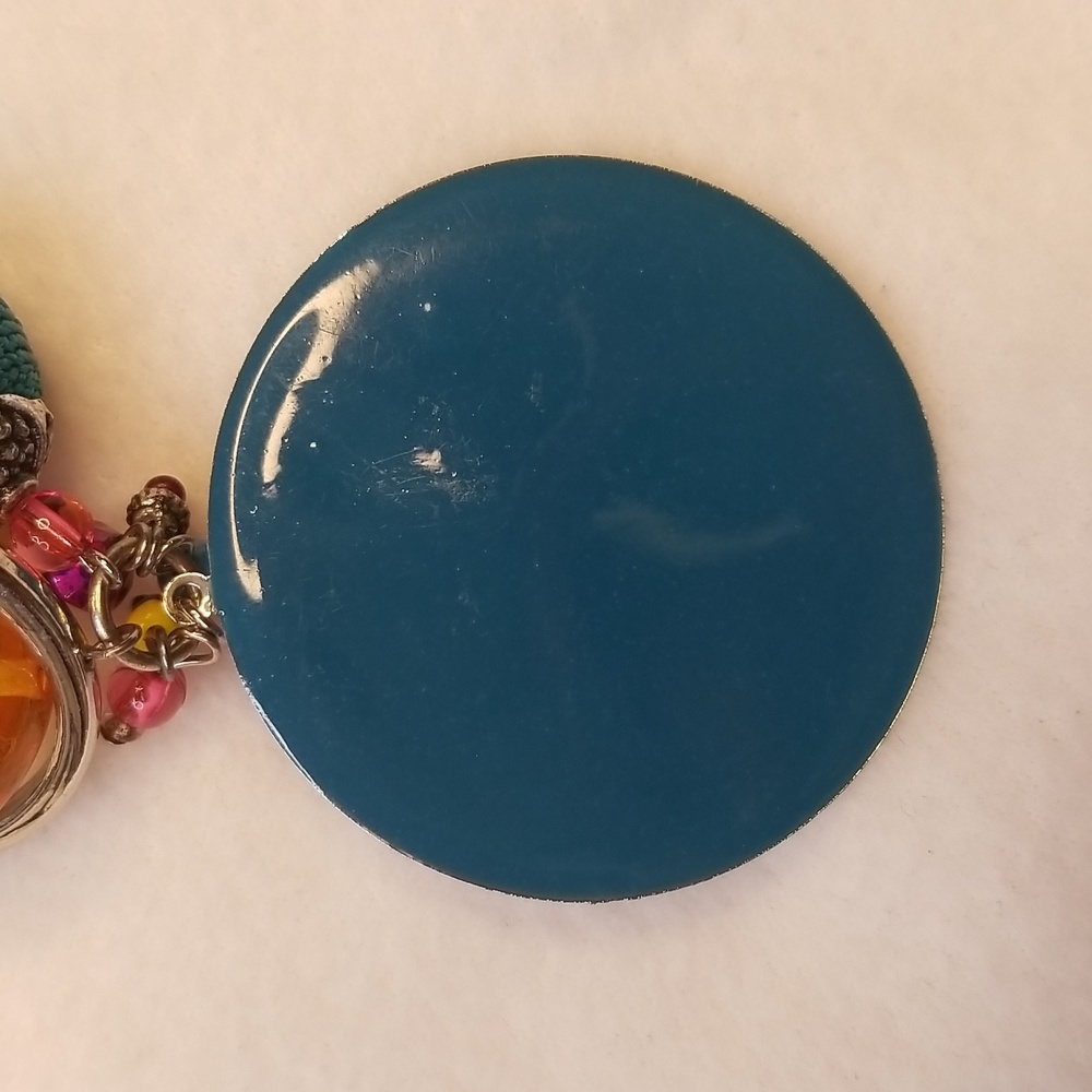 Bohemian Chunky Beaded Floral Pendant Necklace - Picture 4 of 9